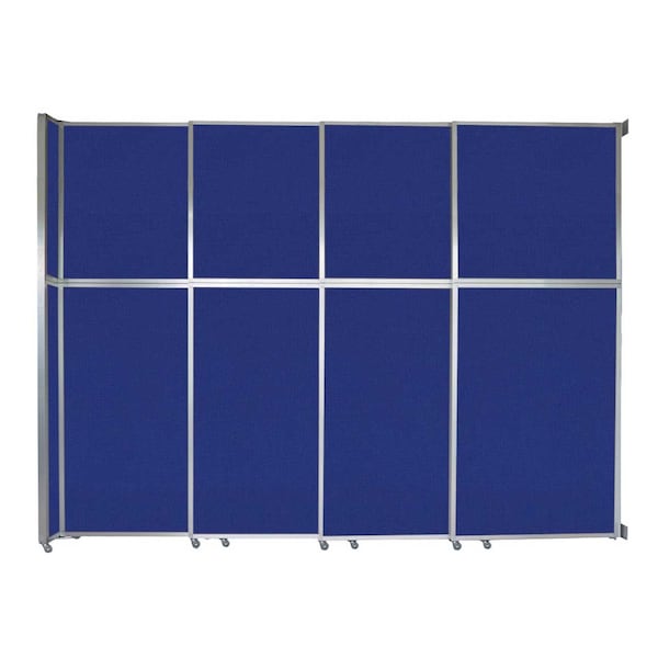 Versare Operable Wall Sliding Room Divider 12'8" x 10'3/4" Royal Blue Fabric 1072405-1 - main